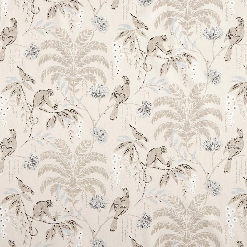 Dekorationsstof Bomuldssatin tropisk jungle &ndash; cashew,  image number 1