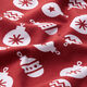 Bomuldsjersey juletræskugler – karminrød,  thumbnail number 2