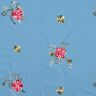 Bomuldspoplin Broderi blomsterbuketter – strålende blå/bær,  thumbnail number 1