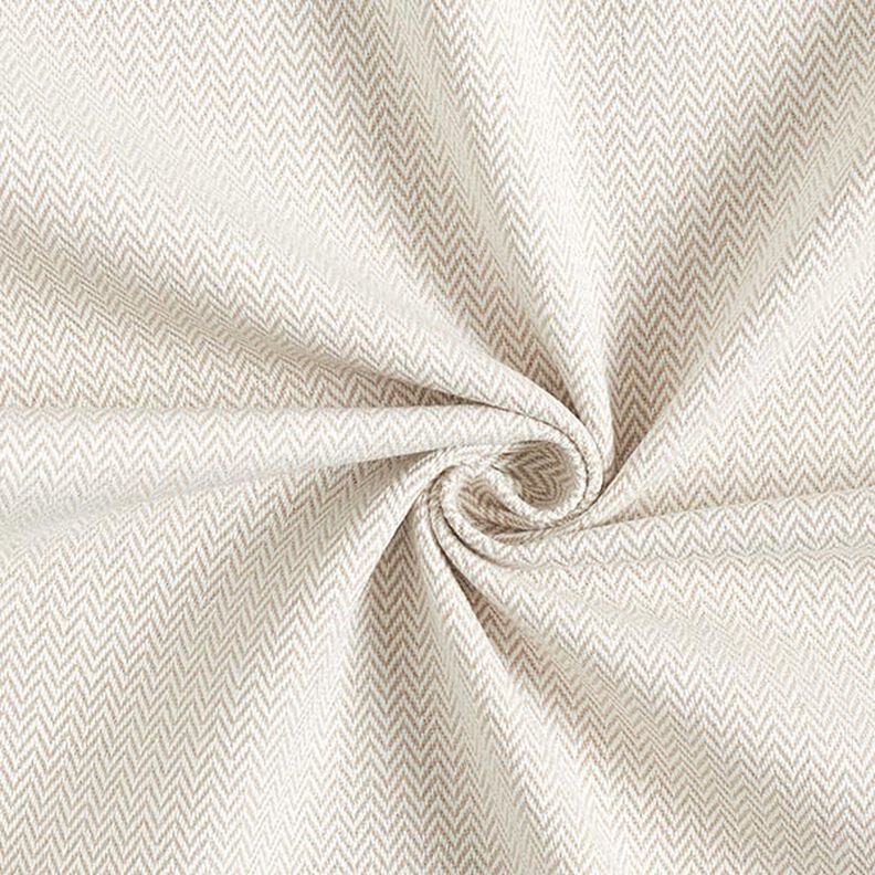 Dekorationsstof Jacquard subtil chevron – mørkebeige,  image number 1