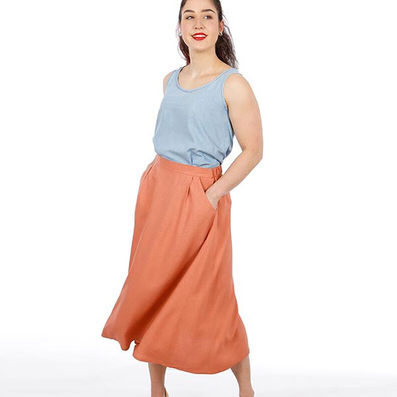 FRAU CARRY - bred nederdel med elastisk linning i ryggen, Studio Schnittreif  | XS -  XXL,  image number 2