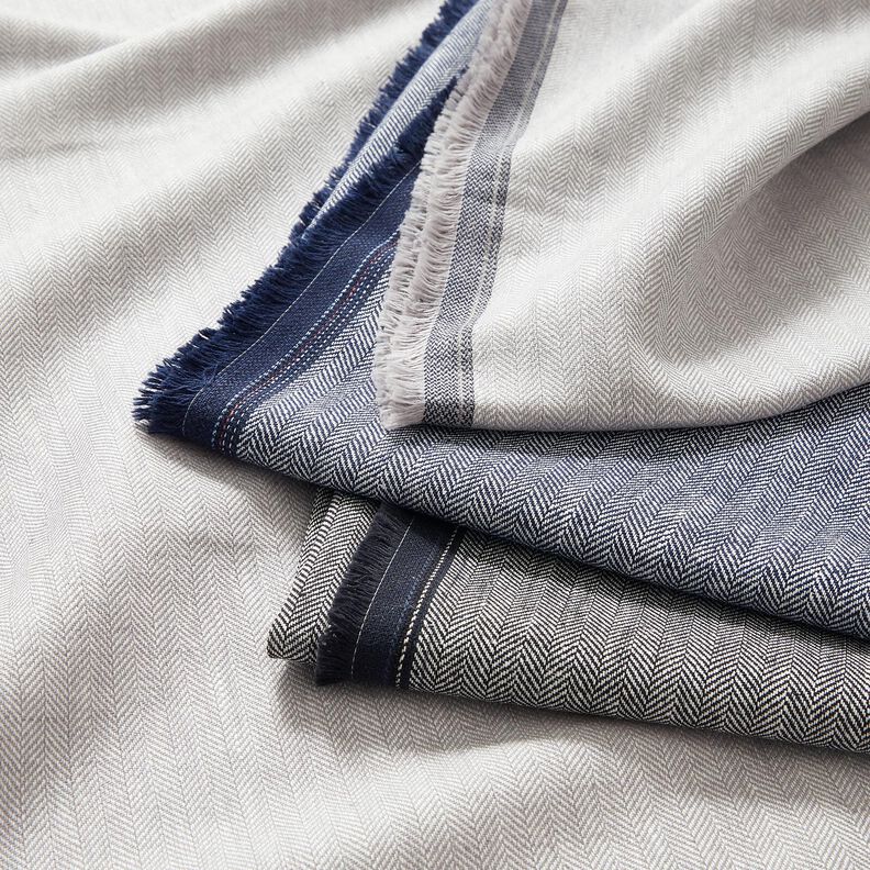 Hør-bomulds-miks sildeben – natblå,  image number 5