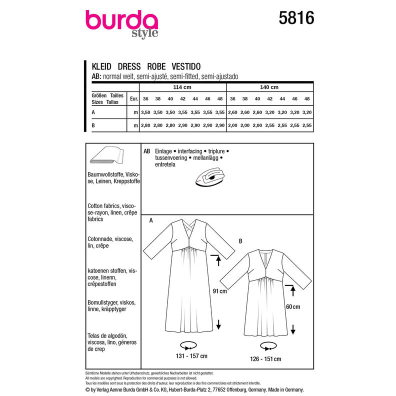 Kjole | Burda 5816 | 36-48,  image number 9