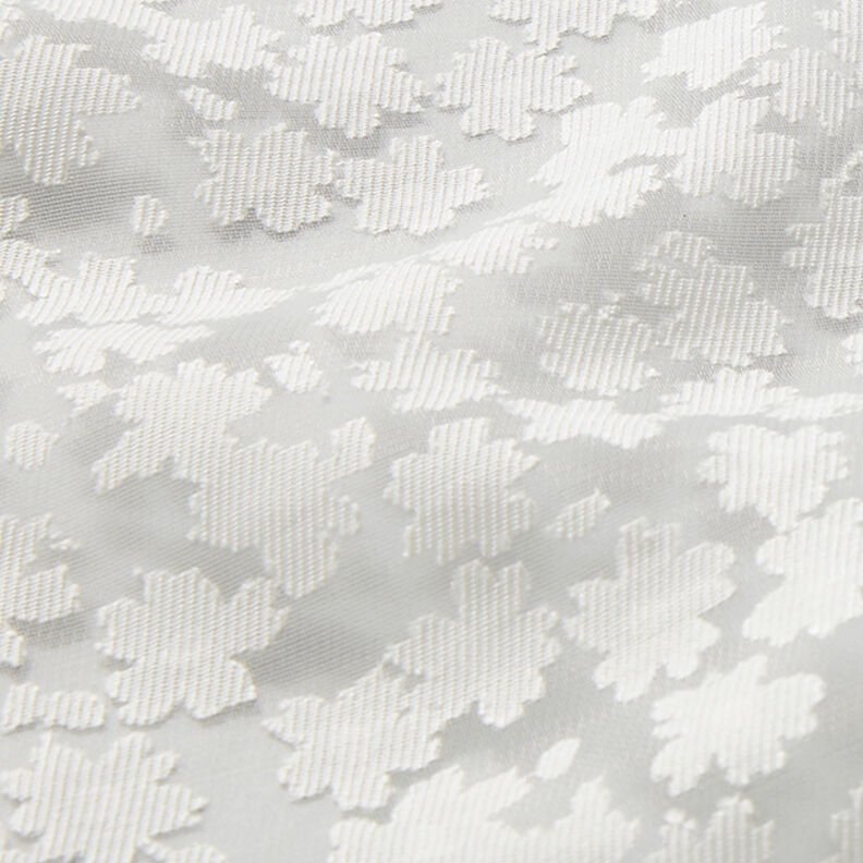 Organza ausbrenner-stof blomster – hvid,  image number 2