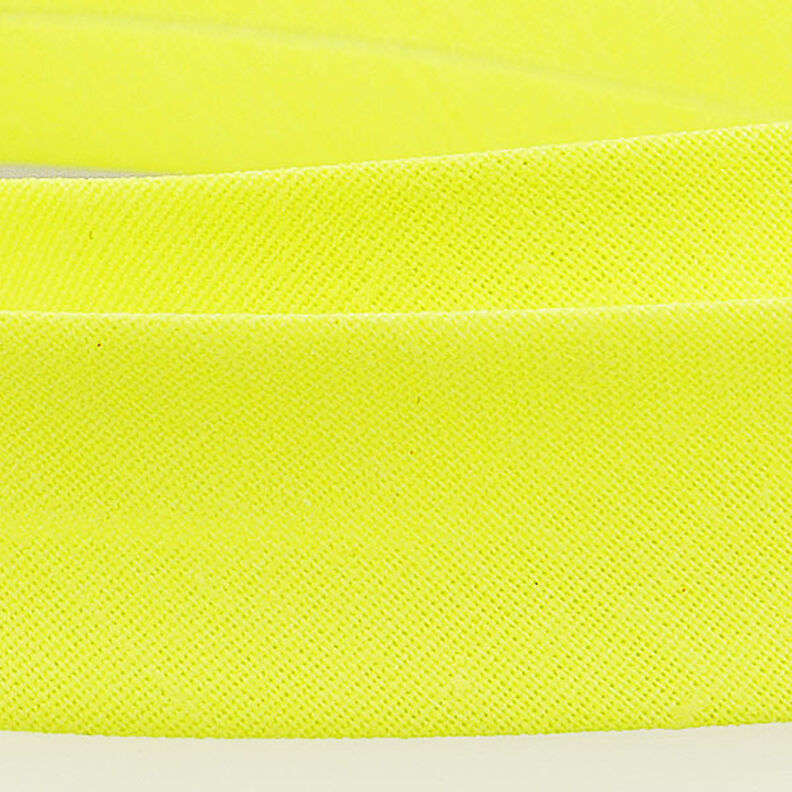 Skråbånd Polycotton [20 mm] – neongul,  image number 2