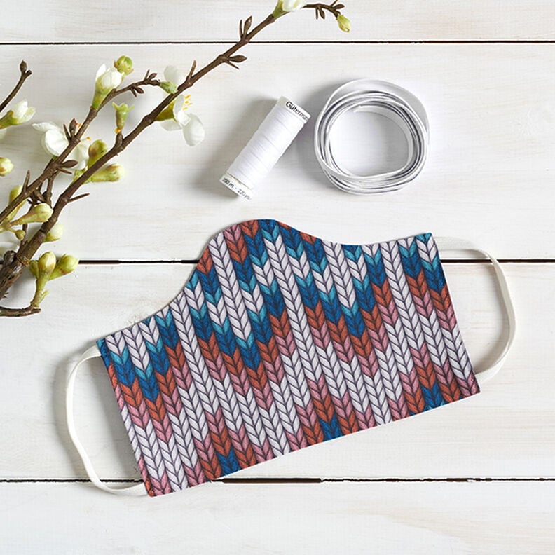 SHIELD PRO Antimikrobiel jersey Knit – kongeblå/rød | Albstoffe,  image number 8