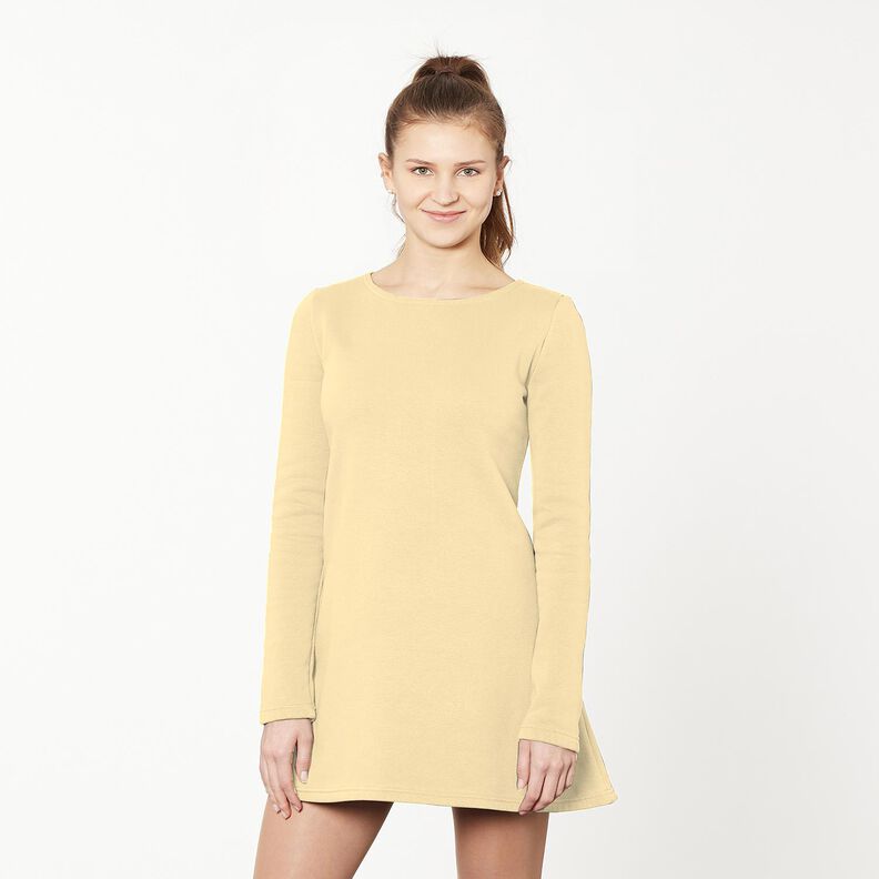 Let French Terry ensfarvet – vaniljegul,  image number 11