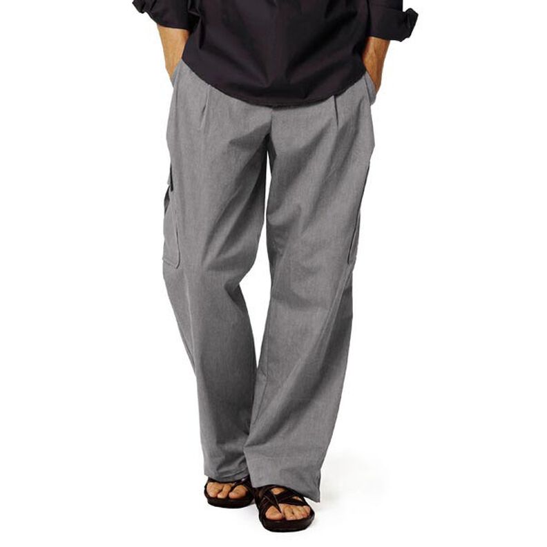 Hørstof ramie mix stonewashed, kraftig kvalitet – grå,  image number 5