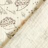 Musselin/Dobbelt-Crincle stof Pindsvin og skovplanter &ndash; uldhvid,  thumbnail number 4