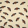 Teddyplys hundehoveder | Poppy Fabrics – lysebeige/sortbrun,  thumbnail number 1