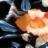 Badetøjsstof Store hibiscusblomster – sort-blå/apricot,  thumbnail number 2