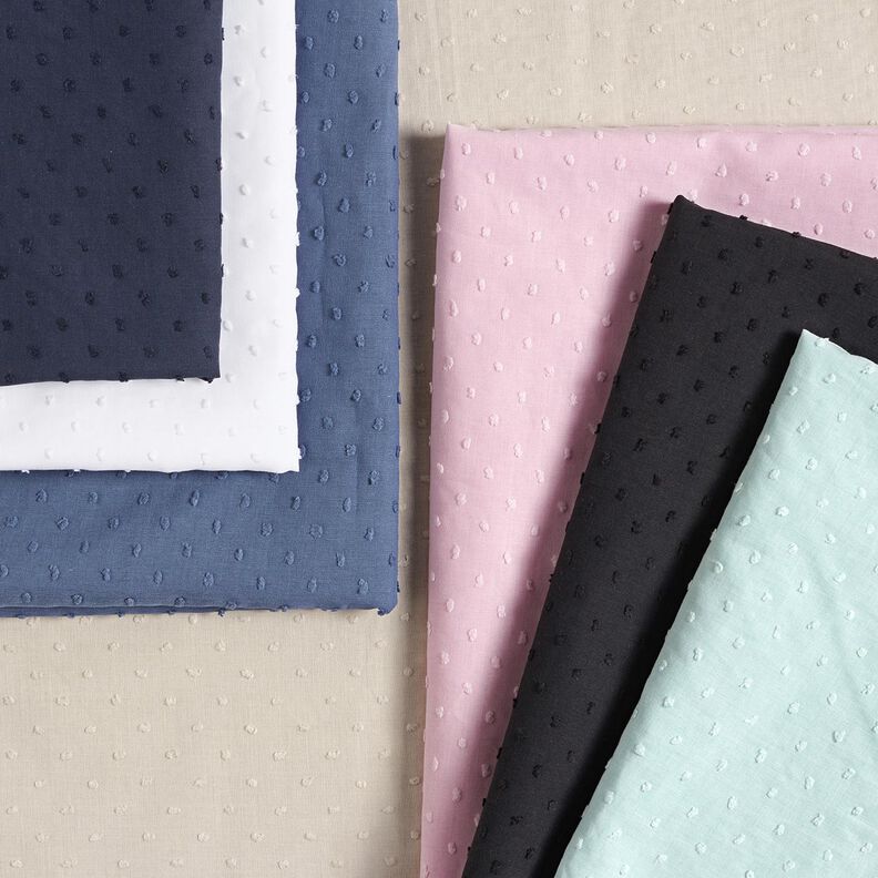 Bomuldsbatist Dobby – isblå,  image number 4