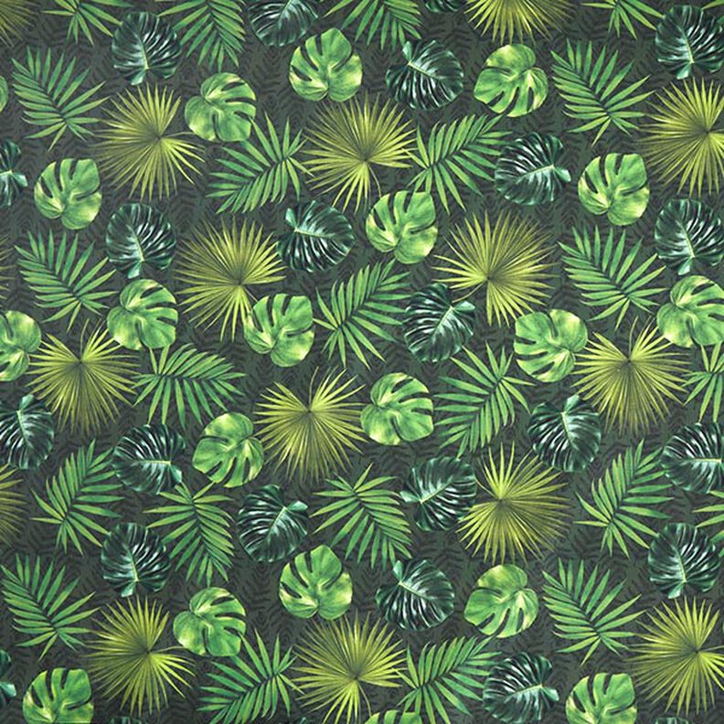 Outdoorstof Canvas palmeblade – olivengrøn,  image number 1