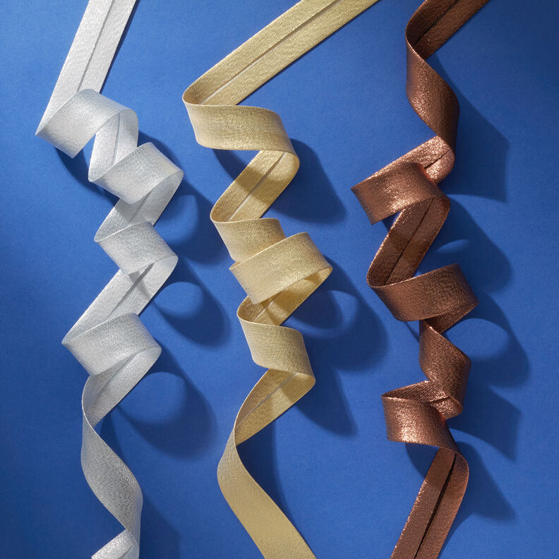 Skråbånd Metallisk [30 mm] – kobberfarvet,  image number 3