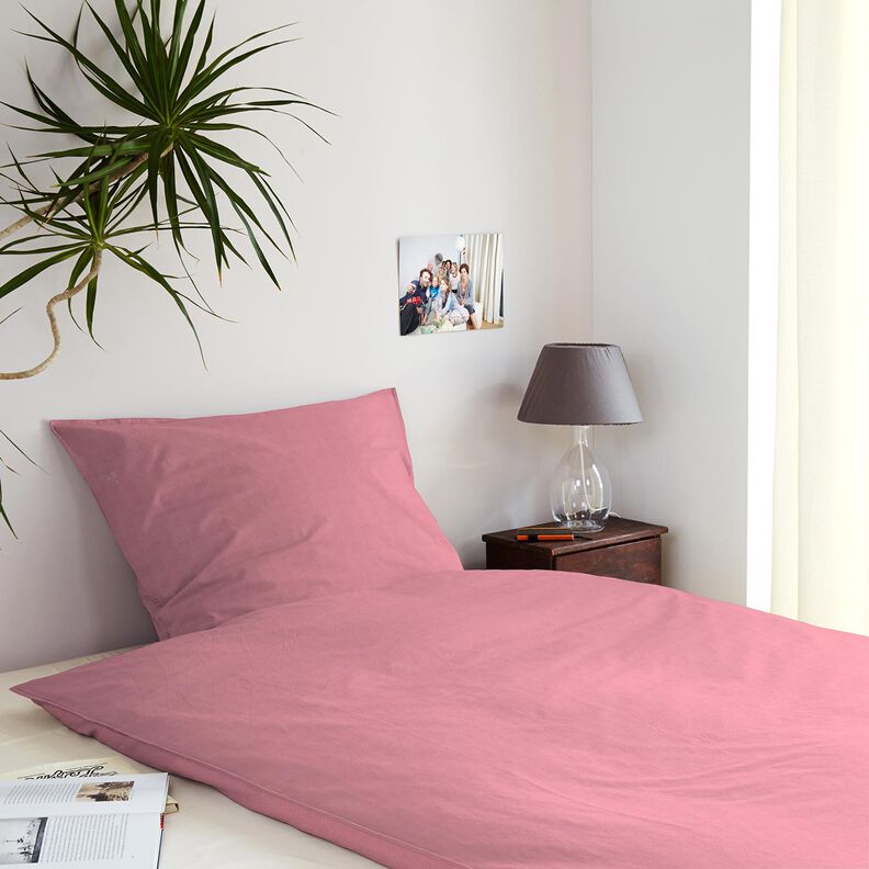 Bomuldssatin Ensfarvet – mørk gammelrosa,  image number 7