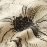 Dekorationsstof Halvpanama tegnede blomster – anemone/sort,  thumbnail number 2