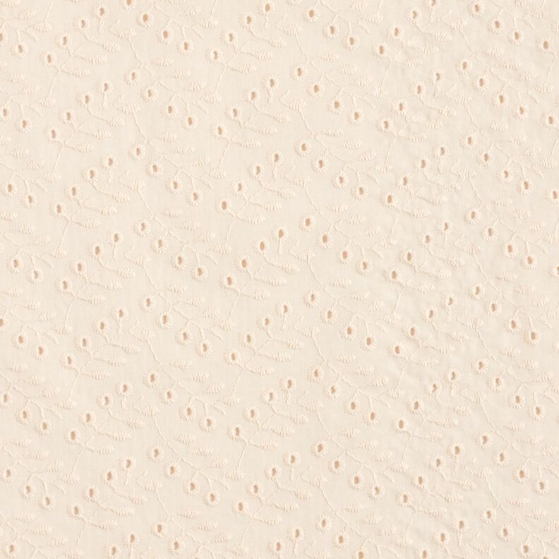 Batist Hulbroderi Bladranker – creme,  image number 1