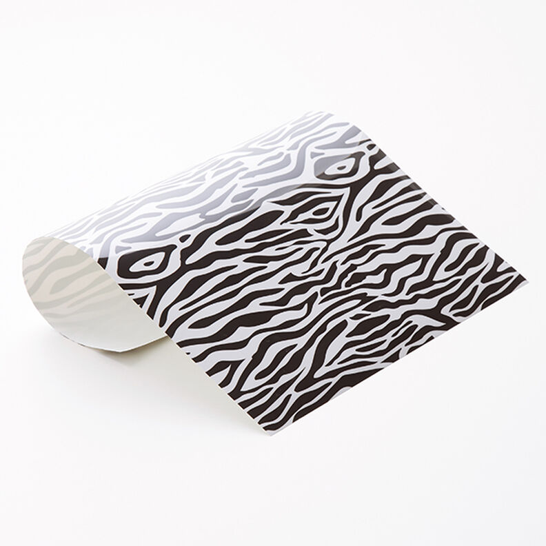 Flexfolie design zebra Din A4 – sort/hvid,  image number 1