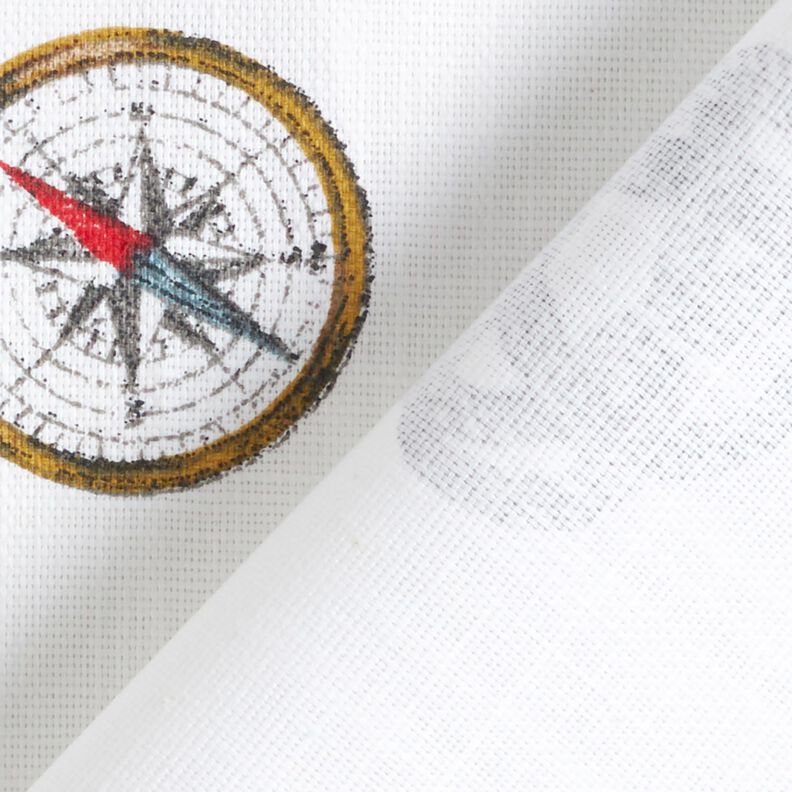 Dekorationsstof Panama maritim – hvid,  image number 4