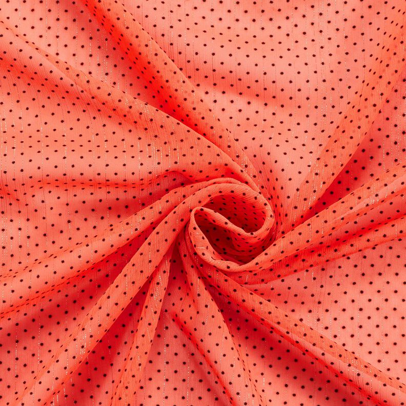 Chiffon glitterstriber og prikker &ndash; orange,  image number 3
