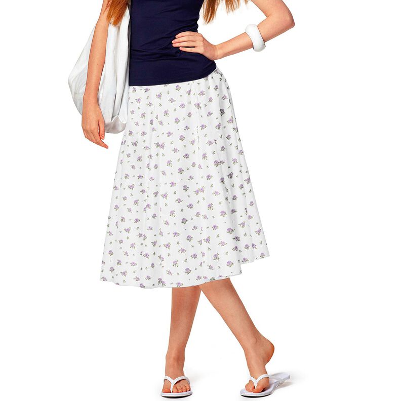 Bomuldspoplin fine roser – lavendel/hvid,  image number 6