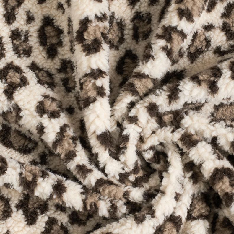 Teddyplys leopardprint – lysebeige/sand,  image number 3