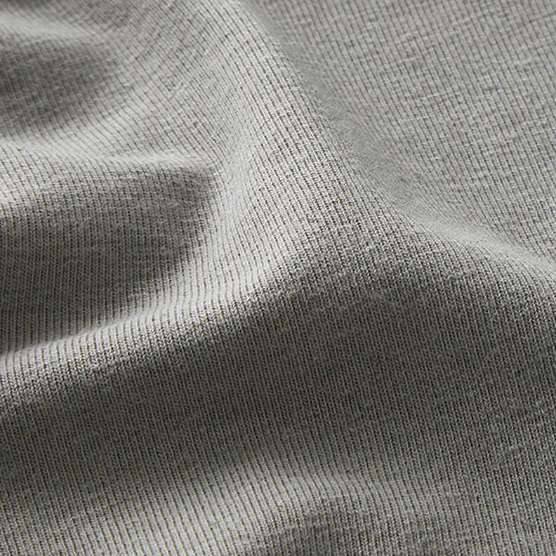 Jersey bomulds-hør-miks ensfarvet – grå,  image number 2
