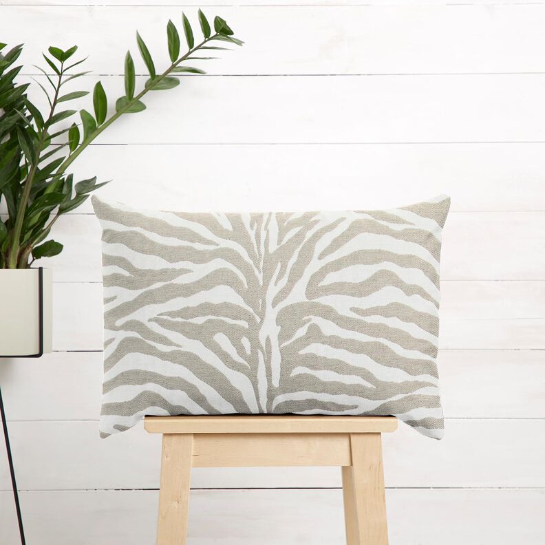 Polsterstof Jacquard zebra – anemone/natur,  image number 9
