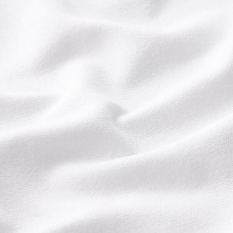 Bomuldsflonel Ensfarvet – hvid,  image number 3