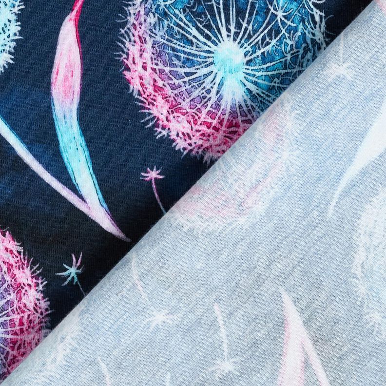 Bomuldsjersey mælkebøtter | Glitzerpüppi – natblå/purpur,  image number 4