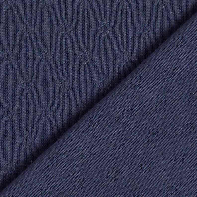 Finstrikjersey med hulmønster – marineblå,  image number 6