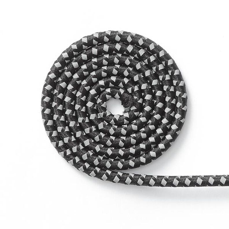 Refleks-kordel – sort/sølv,  image number 3