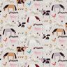 Bomuldsstof Cretonne bondegårdsdyr – mandel,  thumbnail number 1