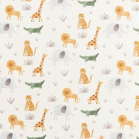 Dekorationsstof Halvpanama safari – uldhvid, 