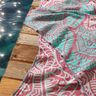 Beachwear hammamhåndklæde jacquard-ornamenter – pebermynte/purpur,  thumbnail number 5