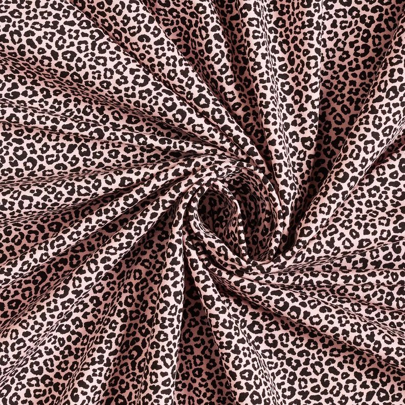 Bomuldsjersey Mini Leo-print – lys rosa/sort,  image number 3