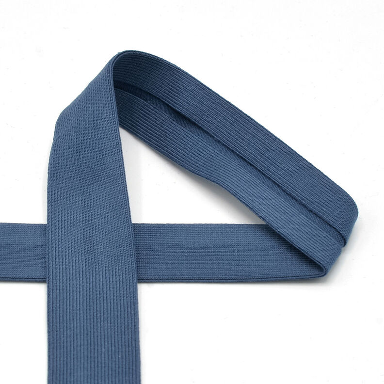 Skråbånd Bomuldsjersey [20 mm] – jeansblå,  image number 1
