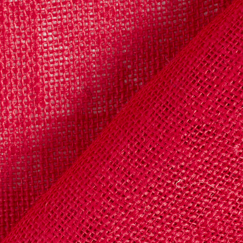 Dekorationsstof Jute Ensfarvet 150 cm – rød,  image number 4