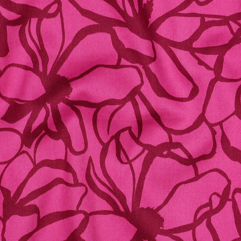 Bomuldssatin Magnolia | Nerida Hansen – intens pink/mørkerød,  image number 2