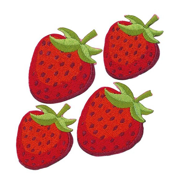 Applikation, jordbær [ 4 Styk ] | Kleiber – rød/grøn,  image number 1