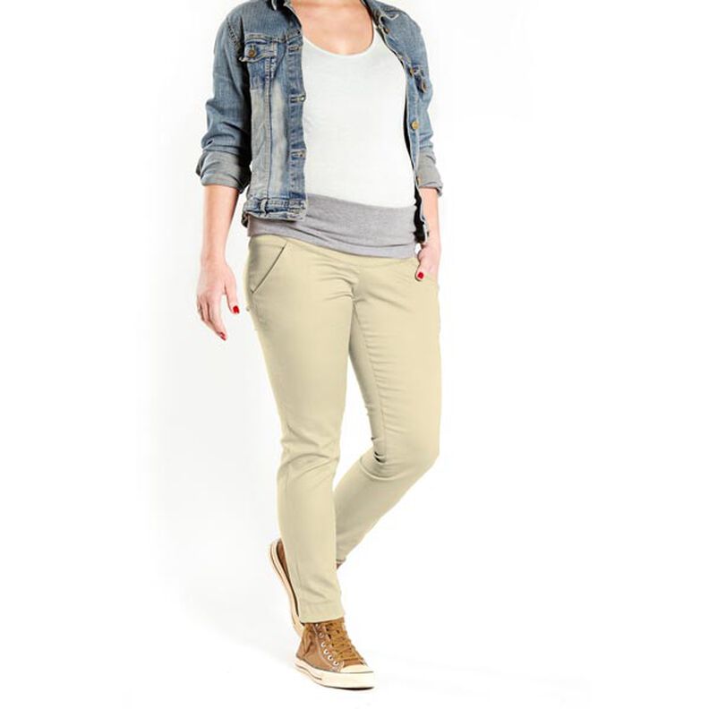 Bomuldssatin Stretch – natur,  image number 6