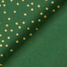 Bomuldsstof Poplin fine prikker – grøn/guld,  thumbnail number 4