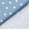 Økologisk bomuldspoplin spredte hjerter – lys jeans-blå,  thumbnail number 4