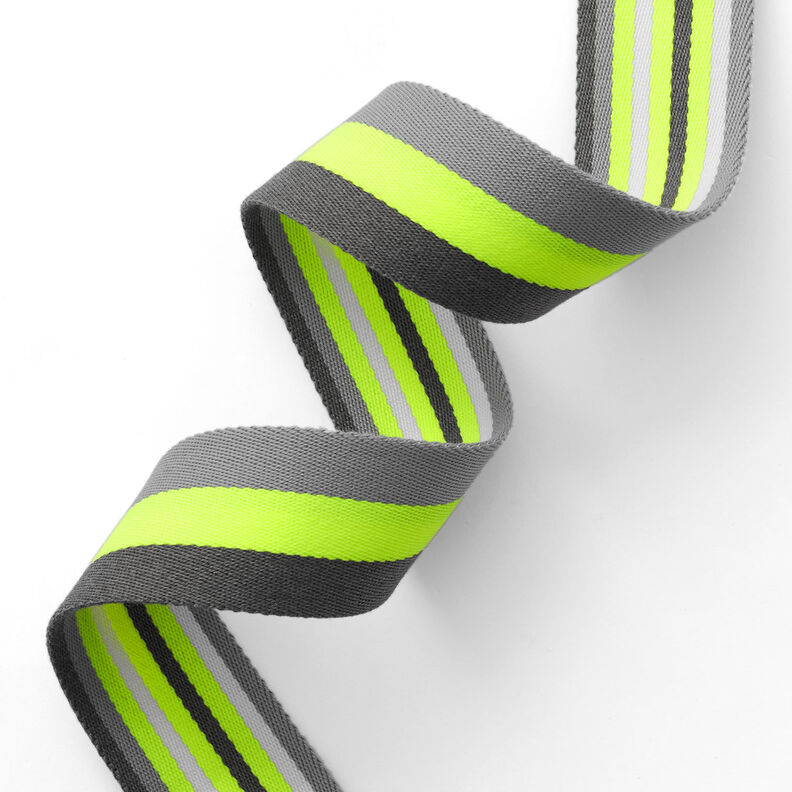 Bånd til taskerem Neon [ 40 mm ] – neongul/grå,  image number 2