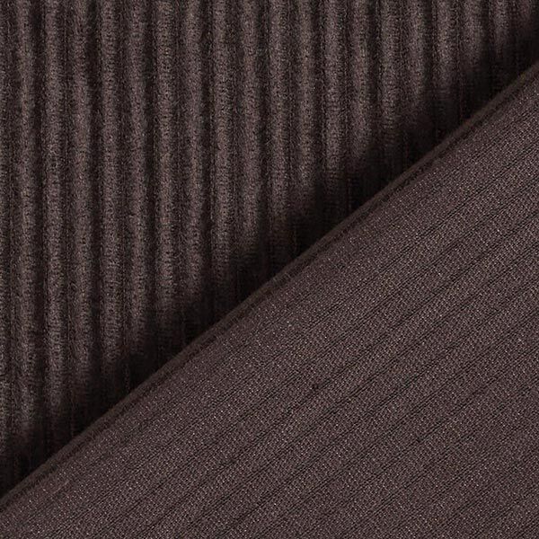 Stretch-fløjl bomulds-viskose-blanding ensfarvet – sortbrun,  image number 4
