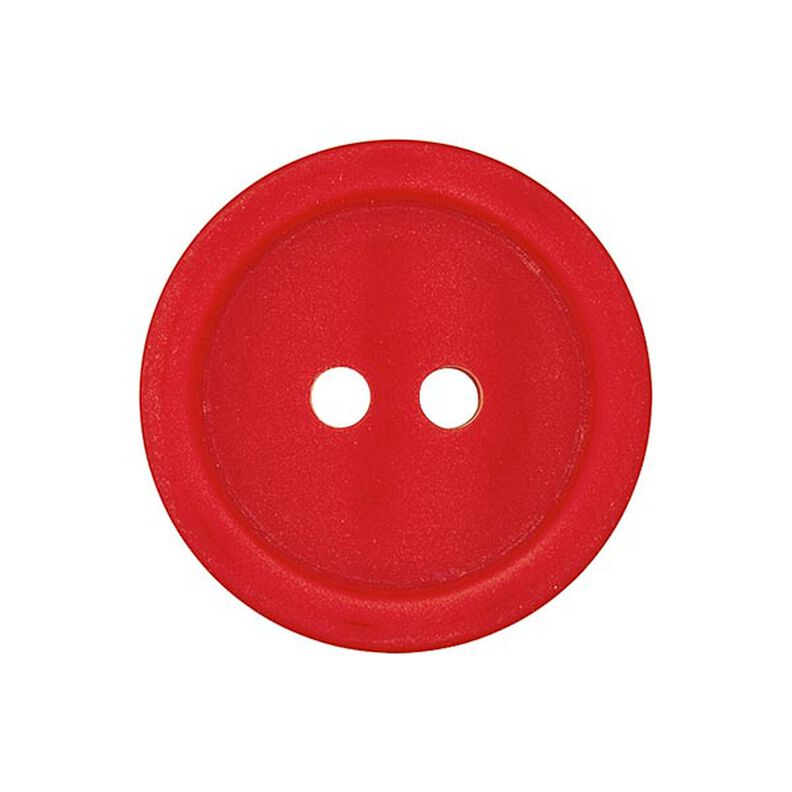 Plastknap 2-huls Basic - rød,  image number 1