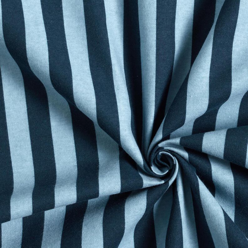 Bomuldsjersey blokstriber &ndash; indigo/lysebl&aring;,  image number 3
