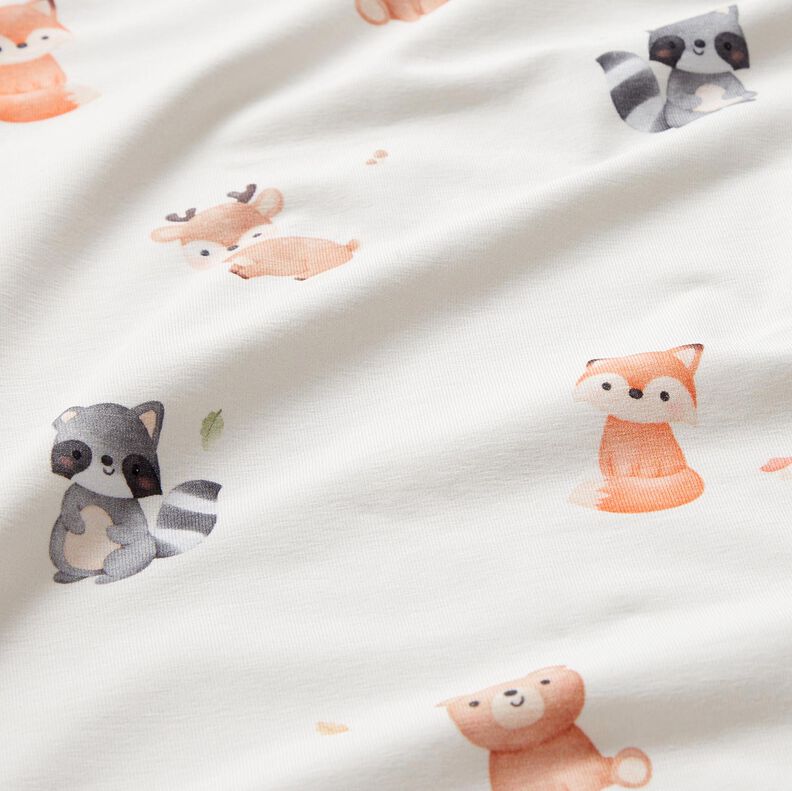 GOTS Bomuldsjersey babydyr Digitaltryk – elfenben,  image number 2