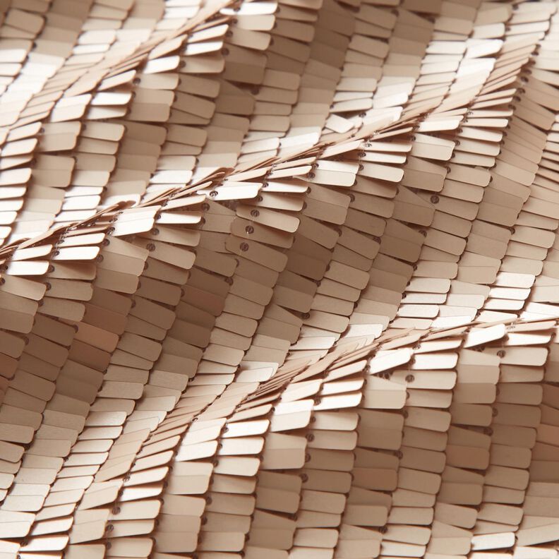 Pailletstof Firkanter – lys gammelrosa,  image number 2