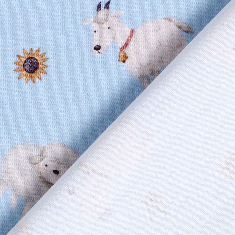 Bomuldsjersey Får og geder Digitaltryk – lyseblå,  image number 4